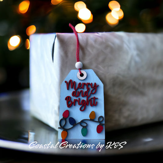 Holiday Ornament,Gift Tag, Lights