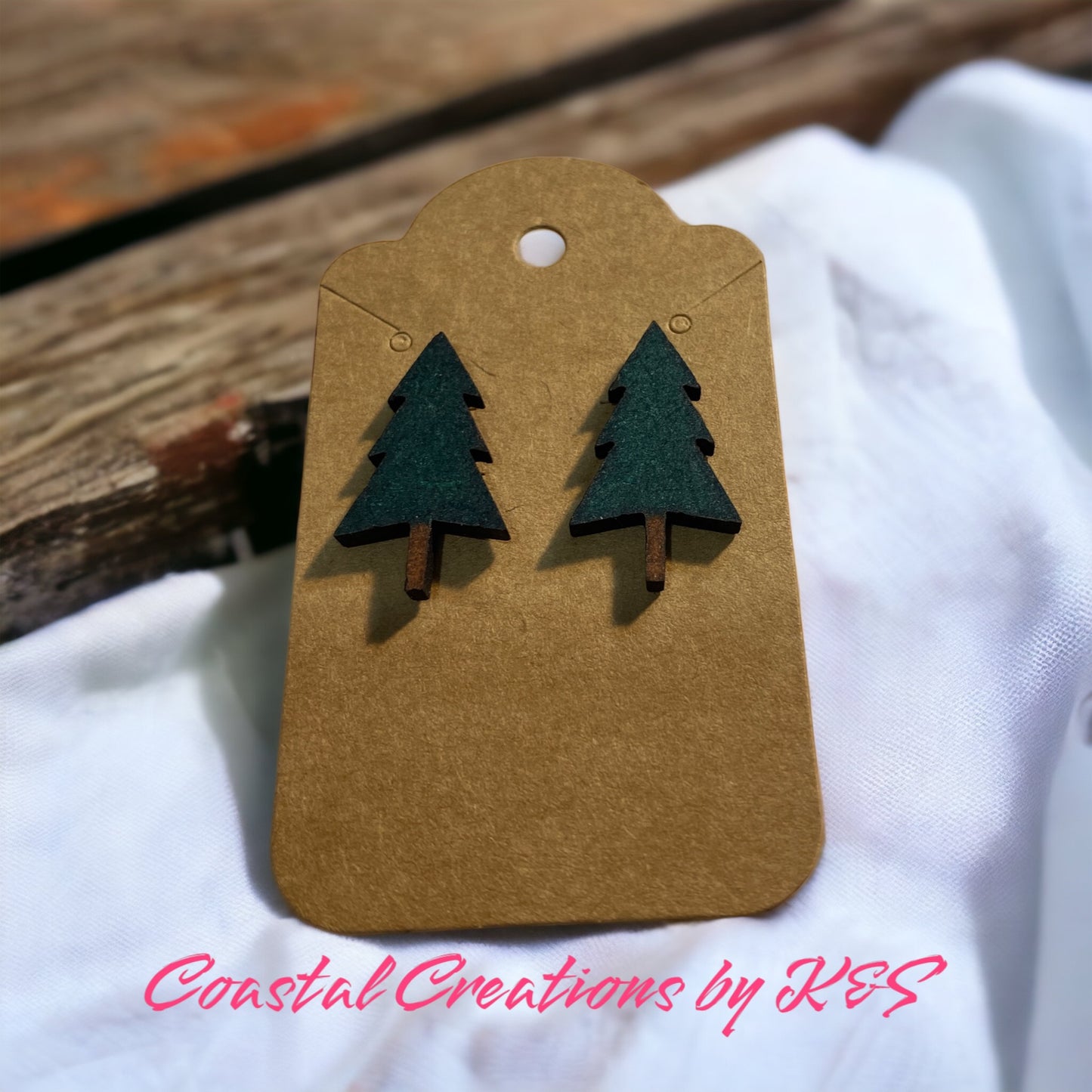 Earrings, Christmas Tree Studs