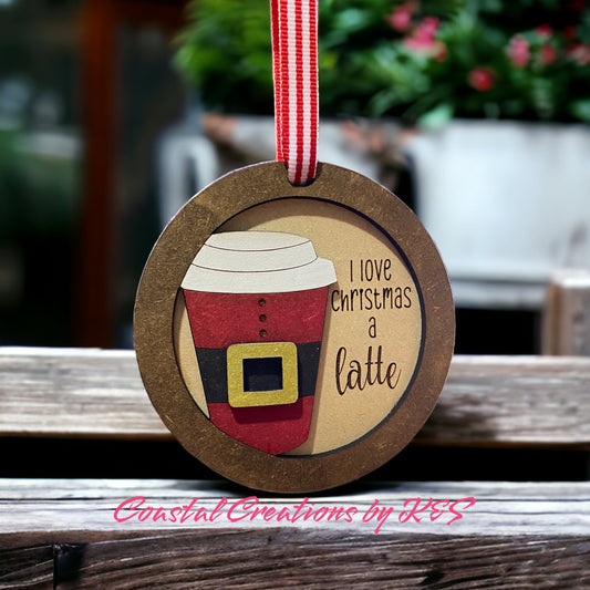 Holiday Ornament, Love Christmas a Latte