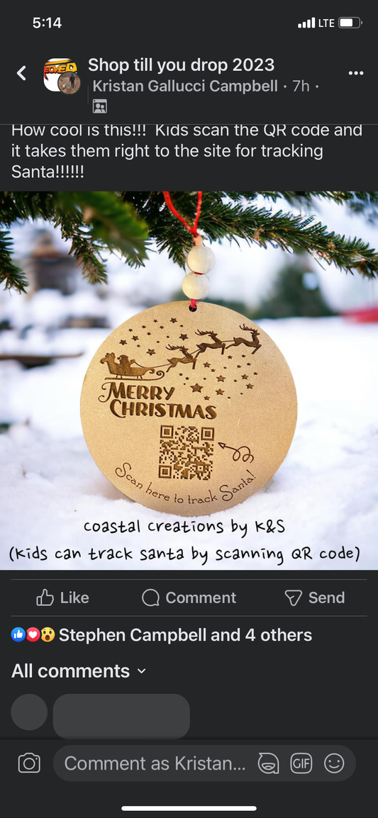 Holiday Ornament, Santa Tracker